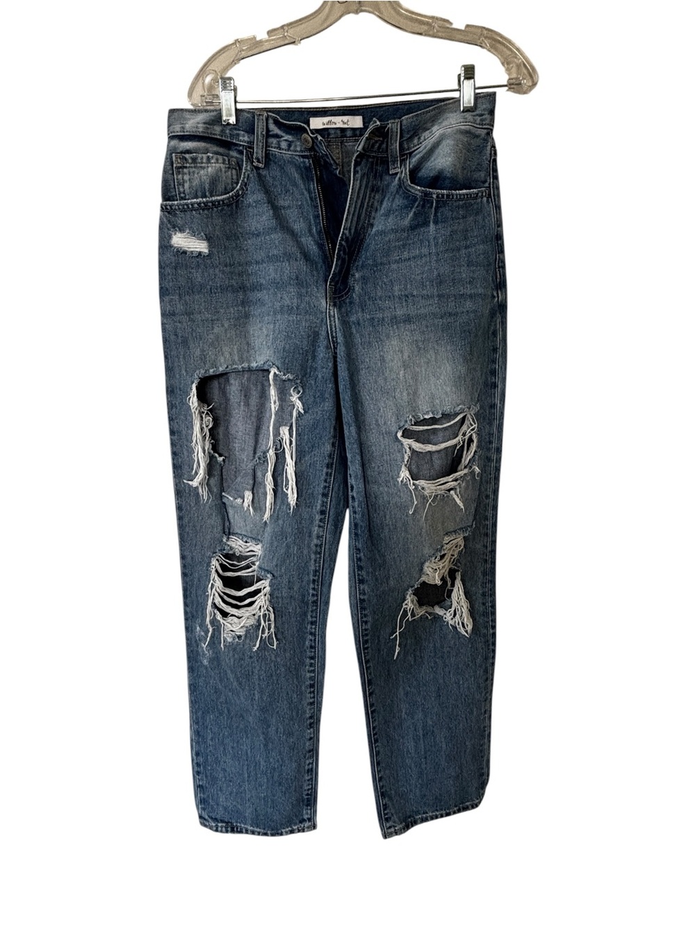 Willow &Root Distressed Jeans - Classic Vintage Ripped Dad Jeans women Sz  28